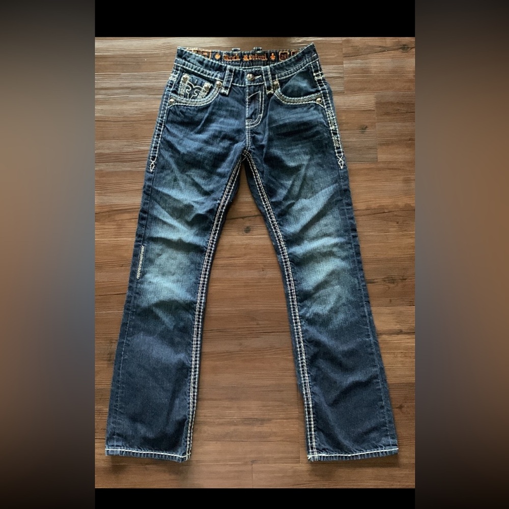Rock Revival Men's “Bruno” Blue Jeans 29” x 31” NWOT Price is firm 🙏